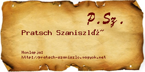Pratsch Szaniszló névjegykártya